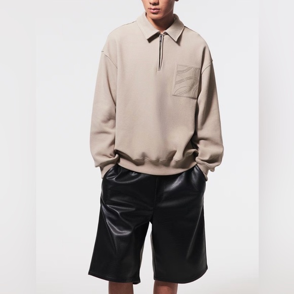 *NEW* H&M Relaxed-fit Faux Leather Shorts - Picture 8 of 10